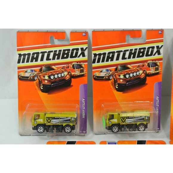 Matchbox Construction MBX Utility Mini Tanker Guzzler Lot of 7 Diecast Cars NOC - Picture 2 of 6